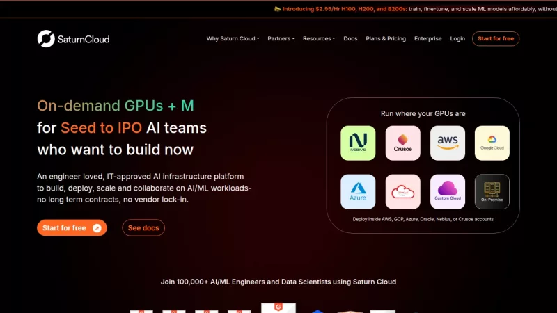 Saturn Cloud screenshot