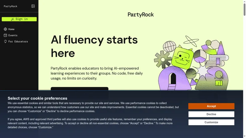 partyrock website