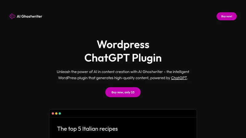 ai ghostwriter website