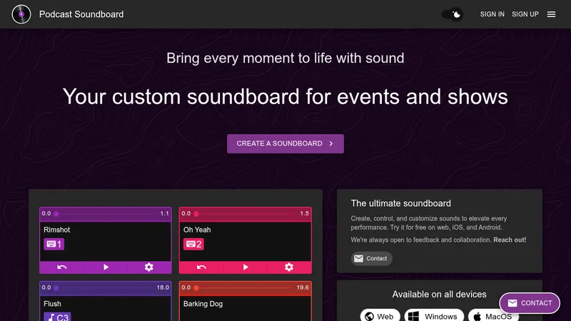 podcast soundboard website