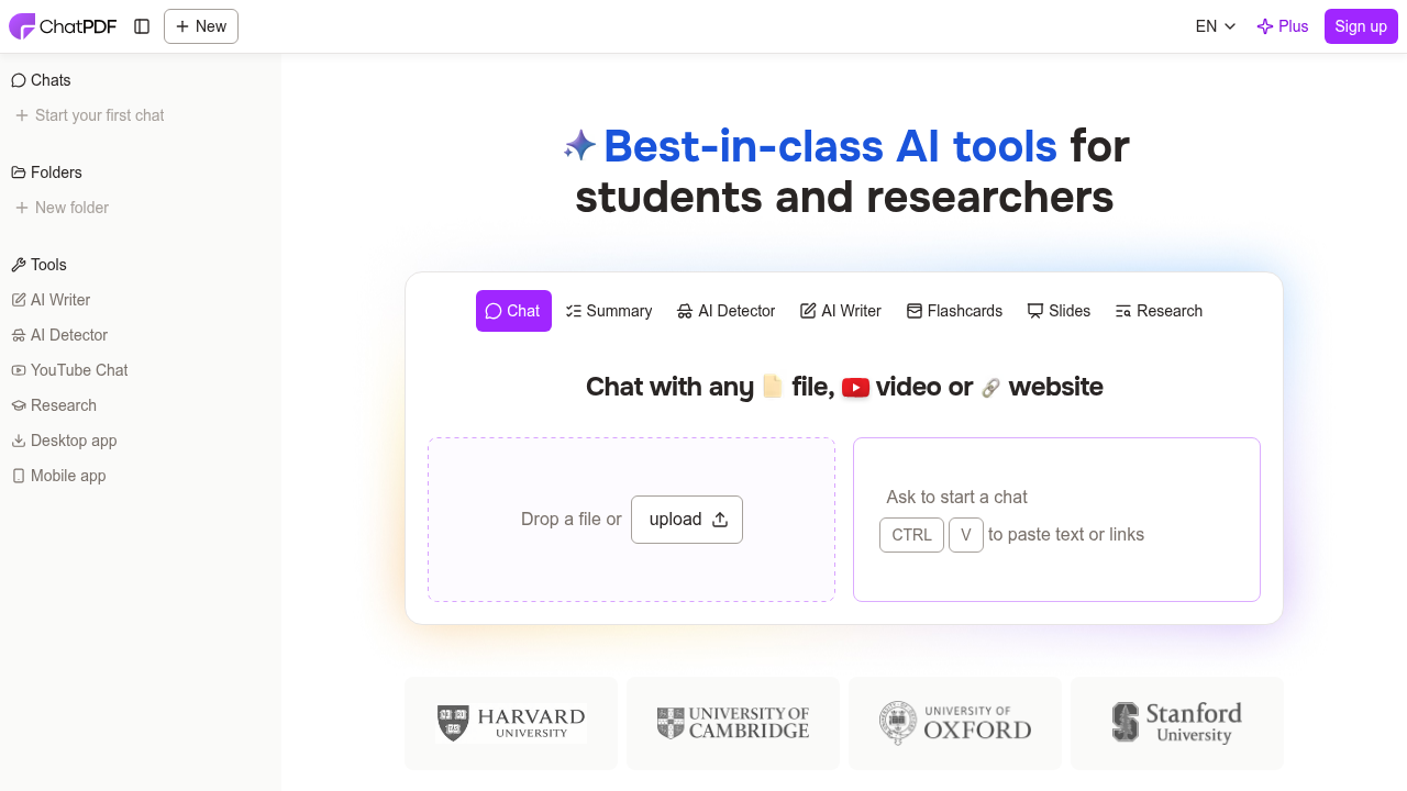 chatpdf website