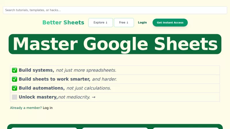 Better Sheets screenshot