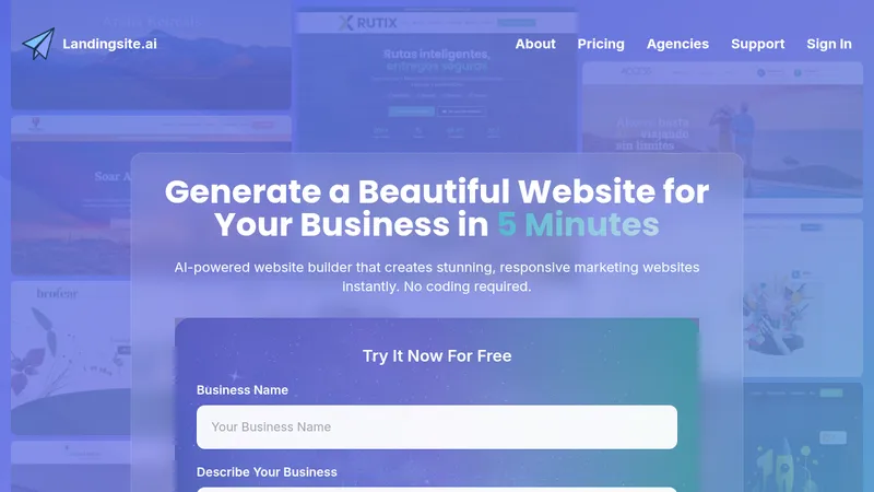 landingsite.ai website
