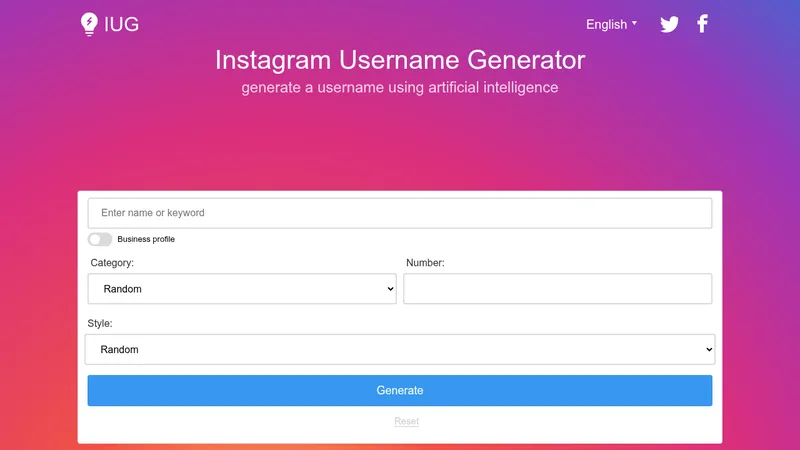 instagram username generator website