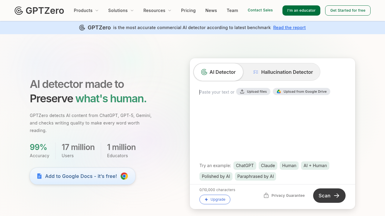 gptzero website