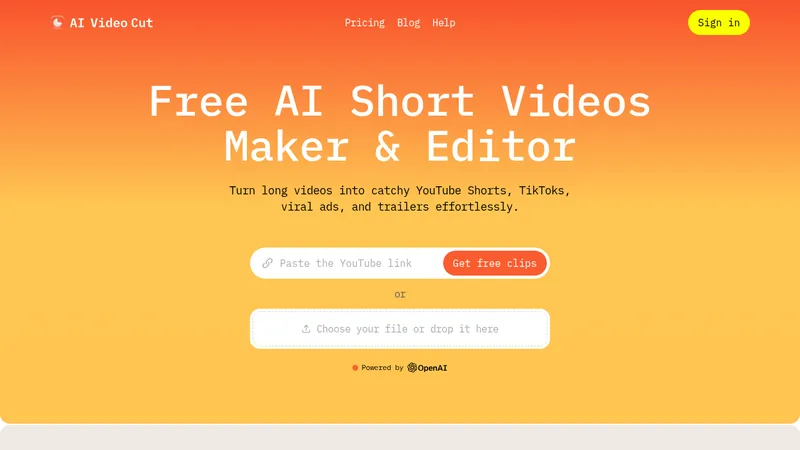 ai video cut website