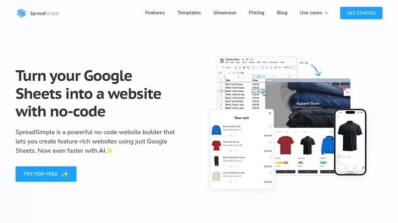 spreadsimple website