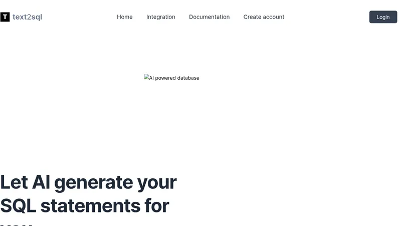 text2sql website