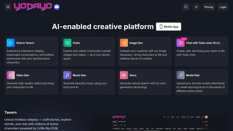 yodayo website