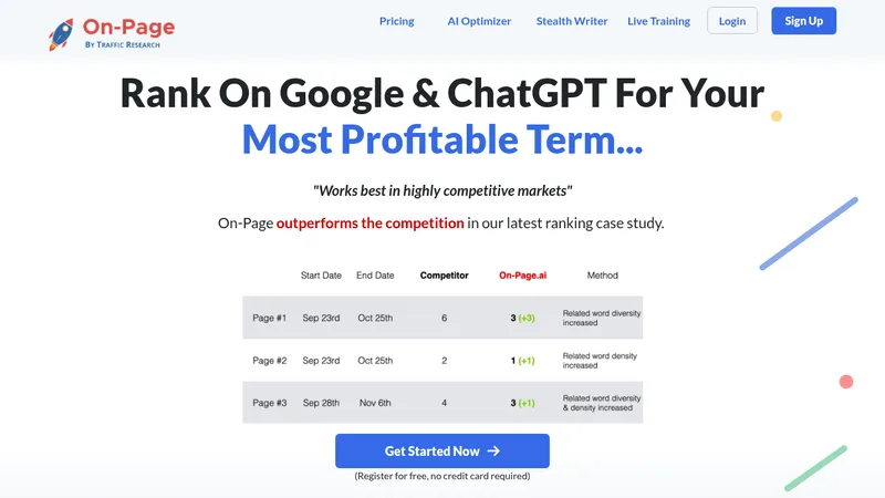 on-page website