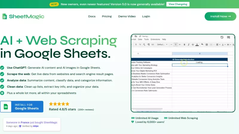 SheetMagic screenshot