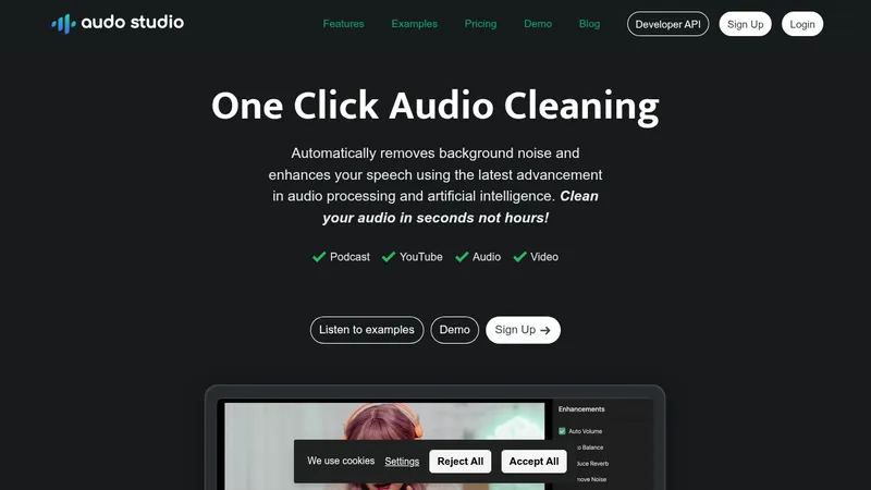 audo studio website
