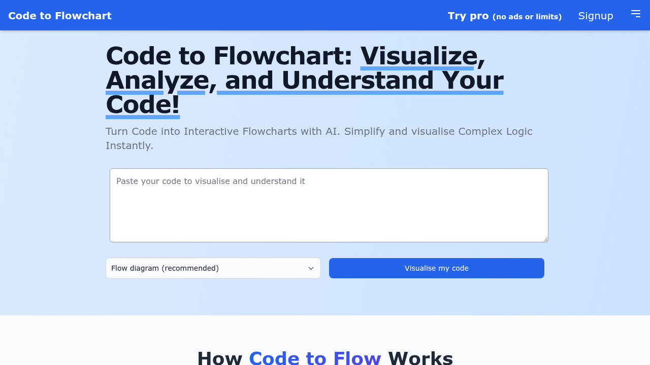 code to flowchart website