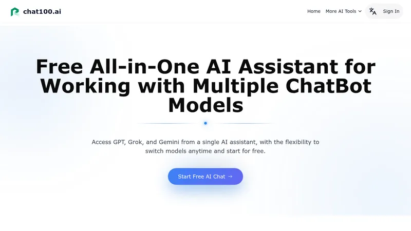 chat100.ai website