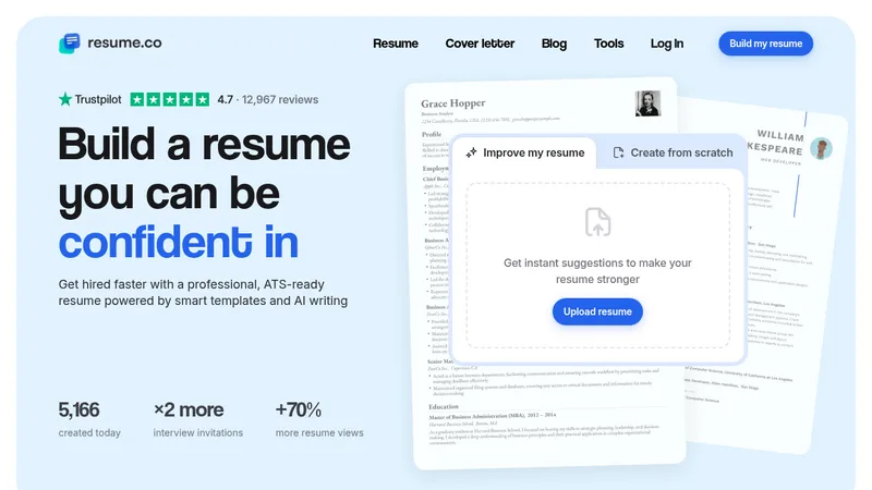 resume.co website