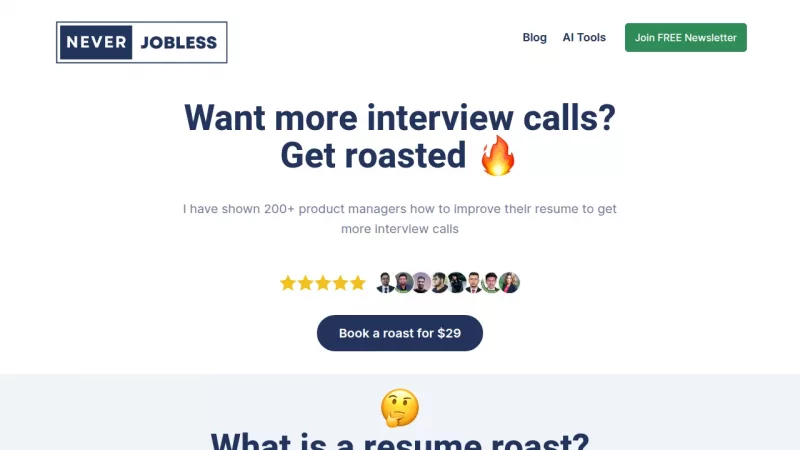 NeverJobless Resume Roast