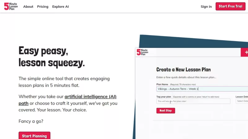 The 5 Minute Lesson Plan screenshot