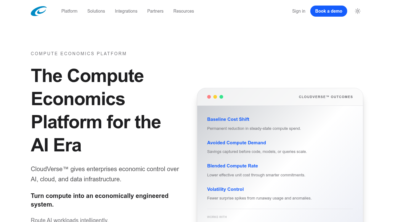 cloudverse website