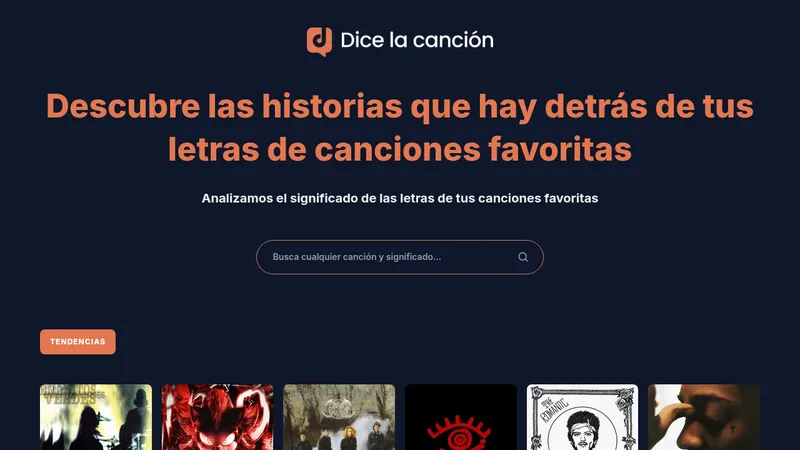 dice la canción website