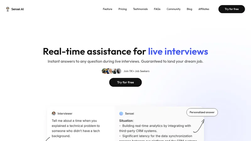 sensei ai website