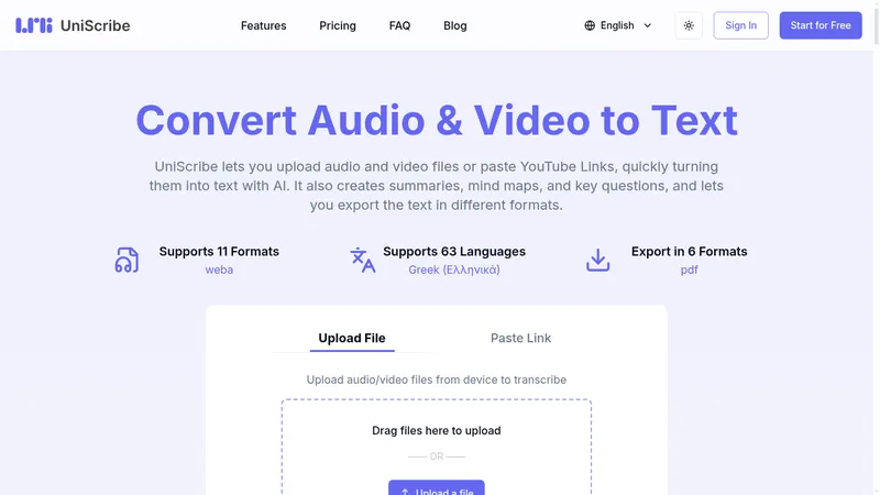 uniscribe website