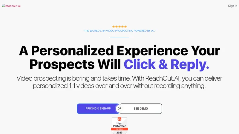 reachout.ai website