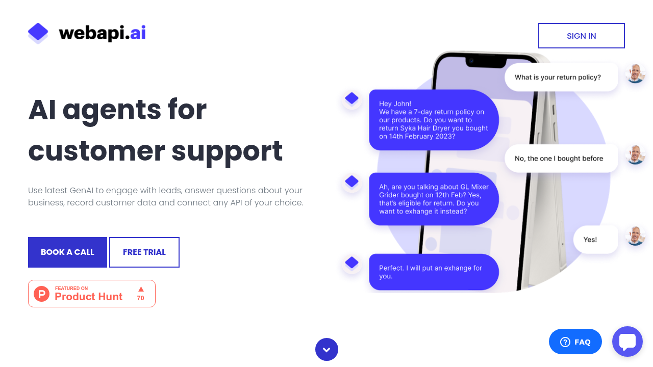 webapi.ai website