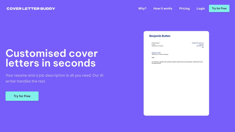 cover letter buddy website