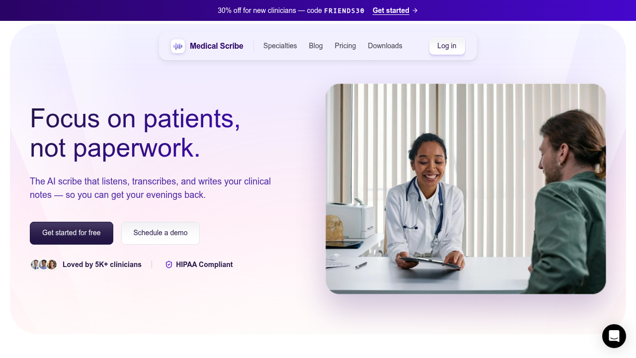 medical scribe website