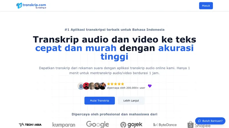 transkrip.com website