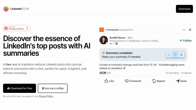 linkedintldr website