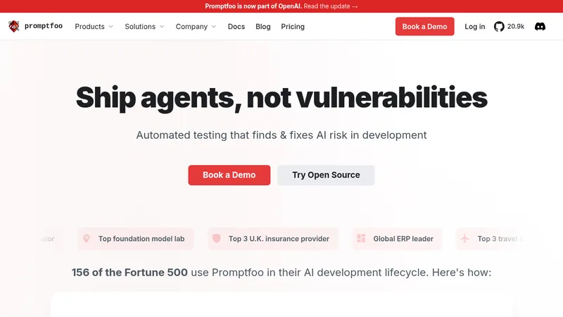 promptfoo website