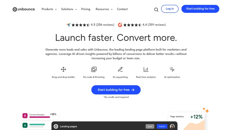 unbounce website