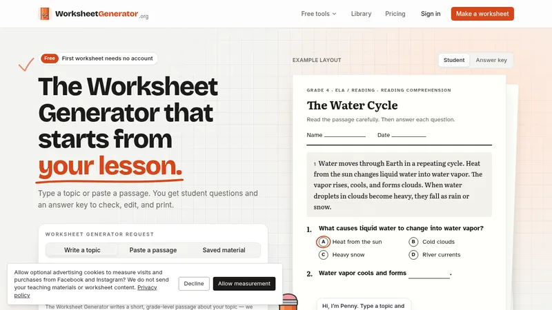 Worksheet Generator