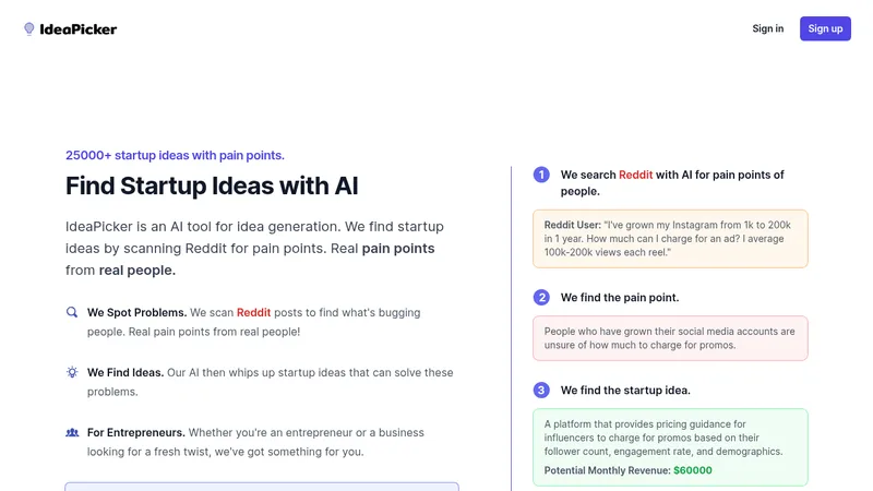 ideapicker website