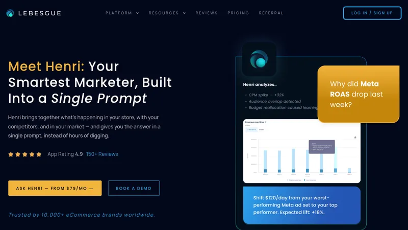lebesgue: ai cmo website
