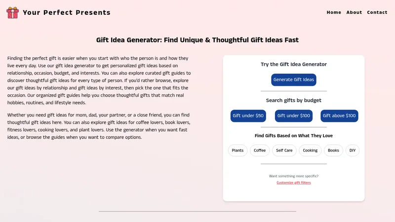 your perfect presents website