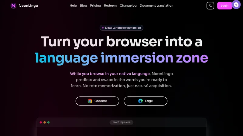 neonlingo website