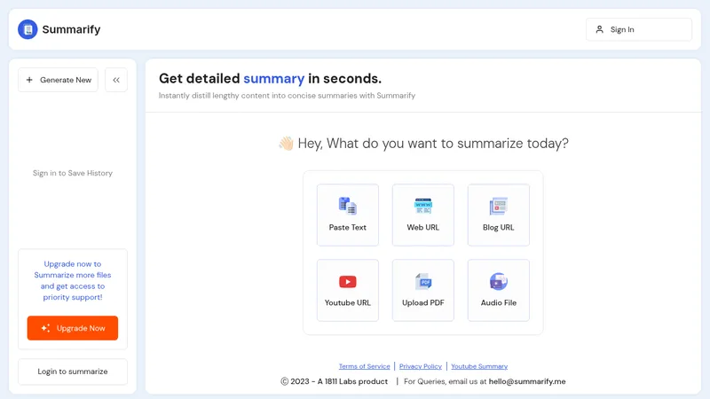 summarify website
