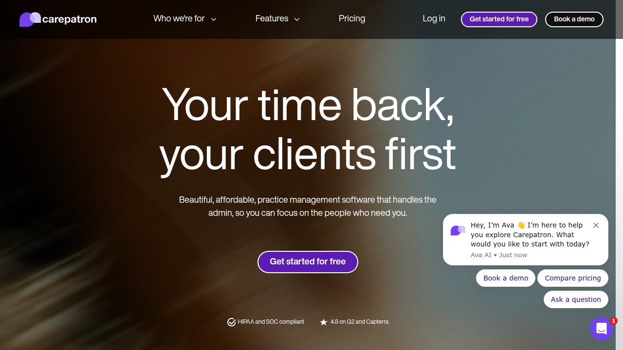 carepatron website