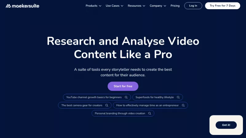 Maekersuite screenshot