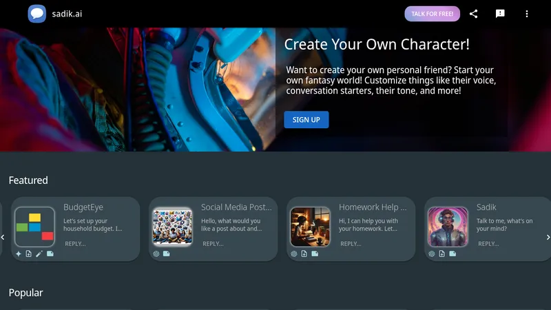 sadik.ai website