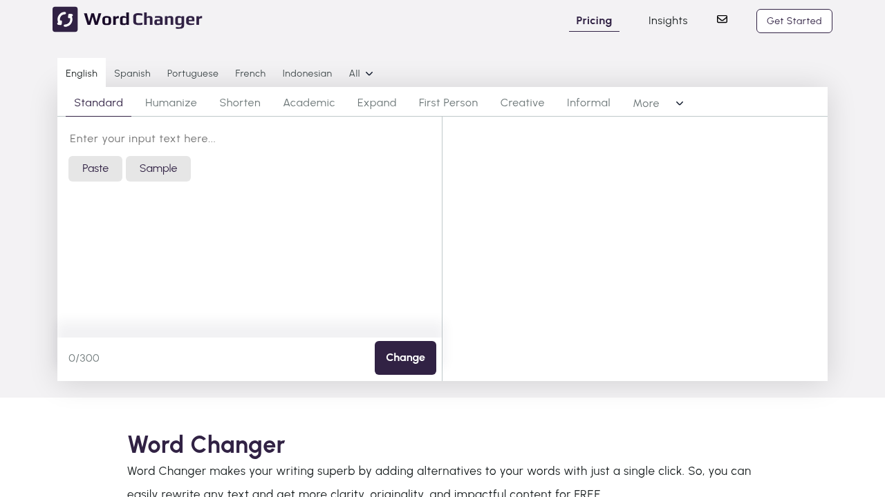word changer website