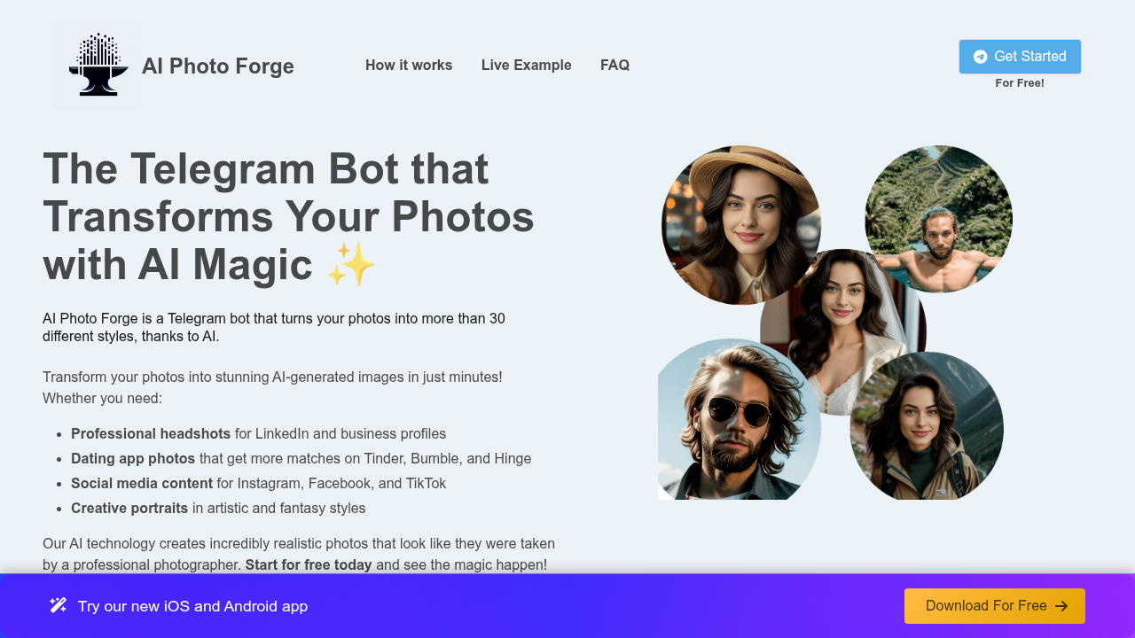 ai photo forge website