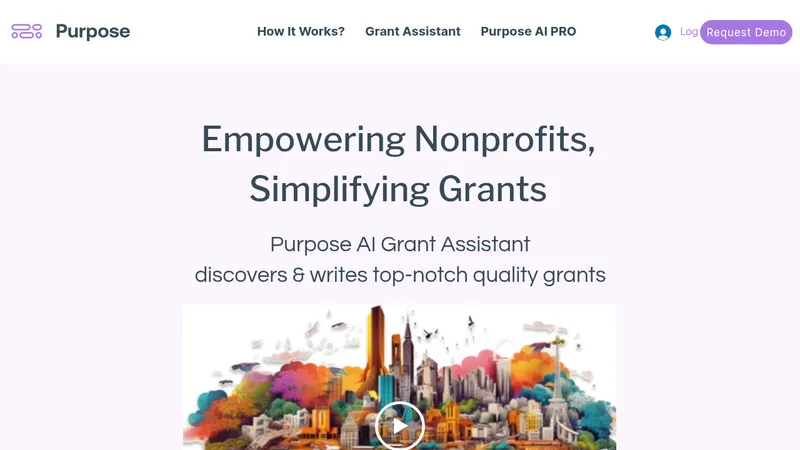 purpose ai grant assistant website