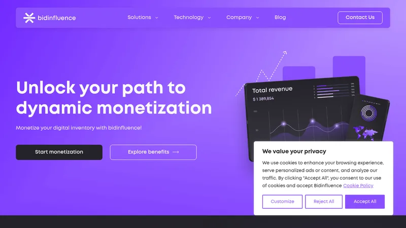 bidinfluence website
