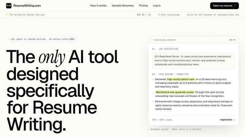 resumewriting.com website