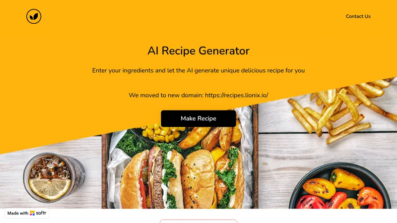 ai recipe generator website