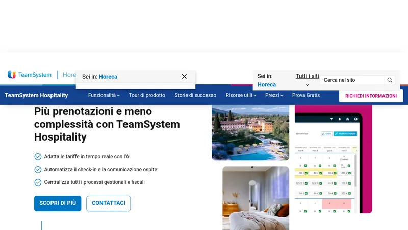 teamsystem hospitality website