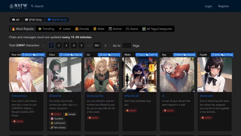 NSFW Character AI screenshot